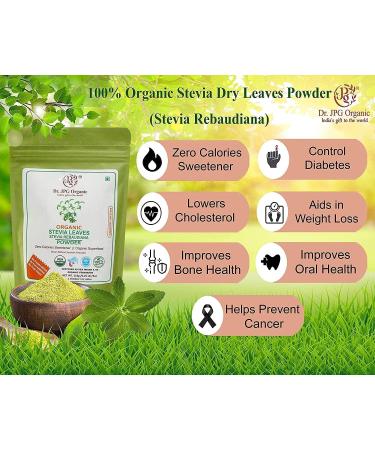 PUB Stevia Leaves/Leaf Sugar Free Powder-Diabetic Care-228g-Stevia Rebaudiana- USDA & India Organic Certified-100% Organic (114g+114g 228g/0.5LB) - Buy Online on GoSupps.com