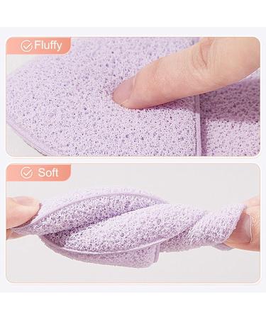 Facial Sponges 4inch Facial Sponges Cleansing Non Latex Gloves Type Puff Face Sponges Reusable Makeup Remover Heart Sponges Skin Friendly Exfoliatingg Face Sponge for Bathrooms Shower Rooms Purple - Buy Online on GoSupps.com