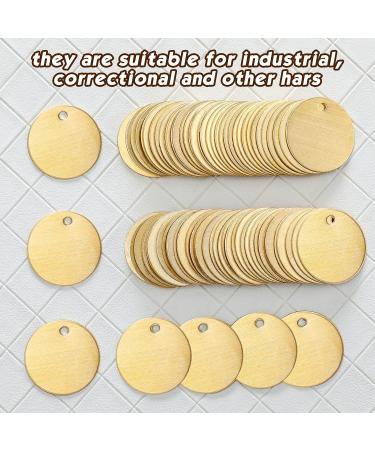 50 Round Brass Tags 1-1/4 Inch Diameter - Blank Valve Tags for Stamping Pets, Plants, Doors - Gold Brass Tags with Hole - Buy Online on GoSupps.com