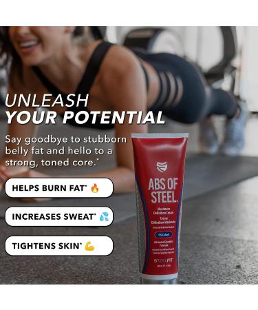 SteelFit Abs of Steel 5% CoAxel Cream - Maximum Definition & Workout Enhancer - Skin Firming & Fat Loss - 8 fl. oz - Buy Online on GoSupps.com