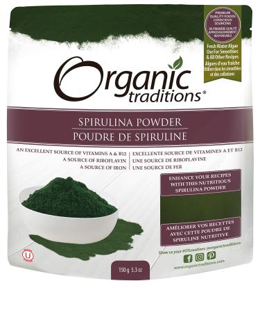 Organic Traditions Spirulina Powder 5.3 oz (150 g)