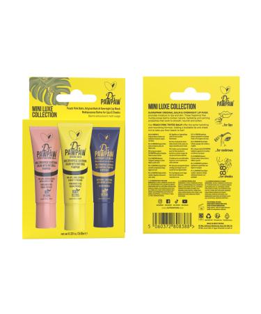 Dr. PawPaw Mini Luxe Collection Trio - Lip Balm and Mask Giftset - Moisturizing with Natural Peptides for Smooth Plumped Results - 3 pc
