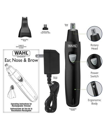 Wahl Micro Groomsman Personal Pen Trimmer - Hygienic Grooming Tool with Interchangeable Heads for Eyebrows, Neckline, Nose, Ears - Model 3023284 - Buy Online on GoSupps.com