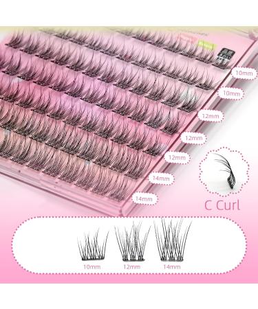 Self Adhesive Eyelashes No Glue Natural Fake Lashes Wispy Individual Lashes DIY Manga Lashes Clusters Extension Mix 10-12-14MM Reusable False Eyelashes No Sticky Residue Self Application at Home - Buy Online on GoSupps.com