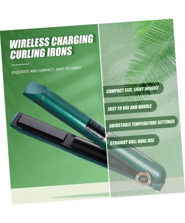 Outanaya Curling Iron Hair Curler Hair Straightener Curler Curler Multifunctional Hair Straightener Hair Straightener Girl Hair Straightener Portable Curling Wand 21X4X3.5CM Green - Buy Online on GoSupps.com