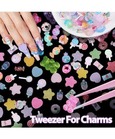3D Candy Nail Charms - Multi Color Lollipop Donuts & Bears for Acrylic Nails | Cute Nail Art DIY Decorations - Buy Online on GoSupps.com