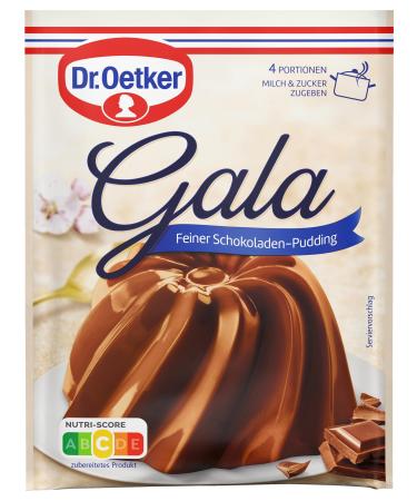 Dr.Oetker Gala chocolate: pudding powder to prepare a fine puddings with chocolate for special dessert taste 10 pack
