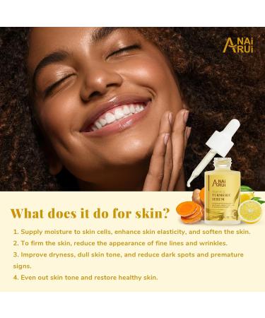 ANAI RUI Vitamin C Face Serum - Glowing Turmeric & Anti-Aging Benefits for Dark Spots Wrinkles & Even Tone - 1.05 FL.OZ - International Shipping Available - Buy Online on GoSupps.com