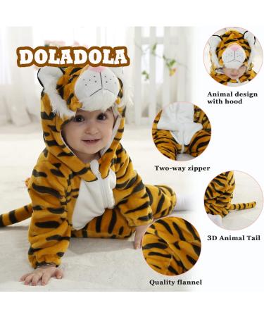 Doladola Baby Hooded Tiger Onesie | 24-30 Months | Cartoon Animal Romper - Buy Online on GoSupps.com