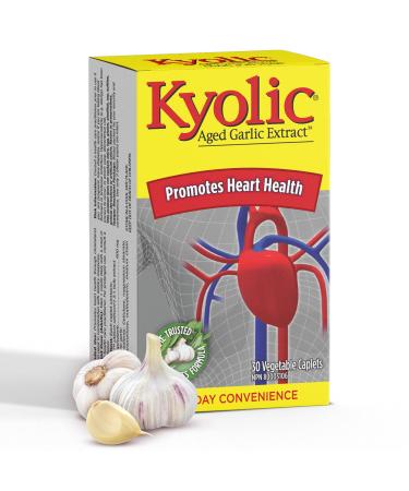 Kyolic - Kyolic Aged Garlic Extract 600mg 30 Veg Caplets - Kyolic Cardiovascular Health Cardio Heart Health Immune System Support and Inflammation Supplements - Odorless Garlic Supplements