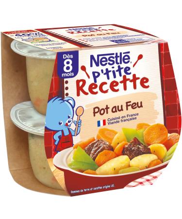 NESTL B B Nestl Baby P'tite Recipe Pot Au Feu Complete Flat Pot from 8 Months - 2 x 200 g
