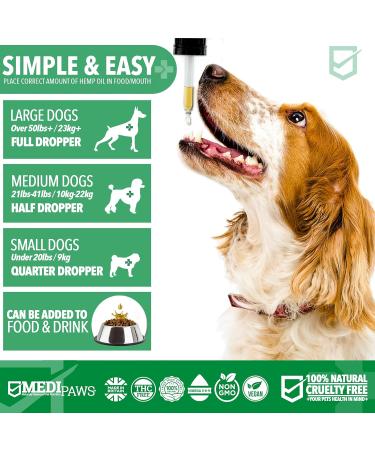 MediPaws Dog Calming Hemp Oil Supplement | Supports Healthy Joints | Omega 3 6 9 | Reduces Dog Barking | 50ml - Buy Online on GoSupps.com