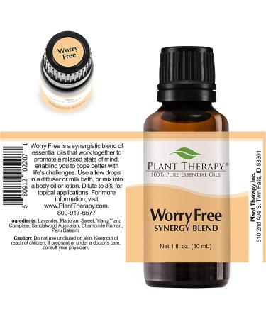 Plant Therapy 100% Pure Essential Oils - Worry Free 1 fl oz (30 ml) | Aromatherapy - Buy Online on GoSupps.com