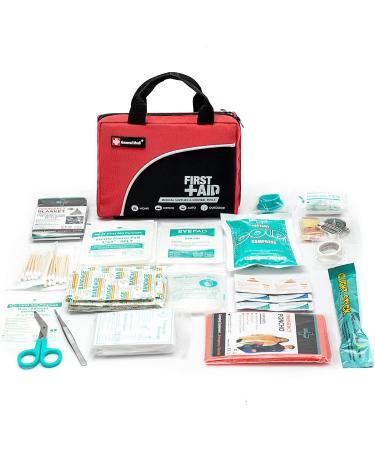 General Medi 160-Piece Premium First Aid Set - Essential Kit for Home Car Office Sports Camping & Travel - Red - Buy Online on GoSupps.com