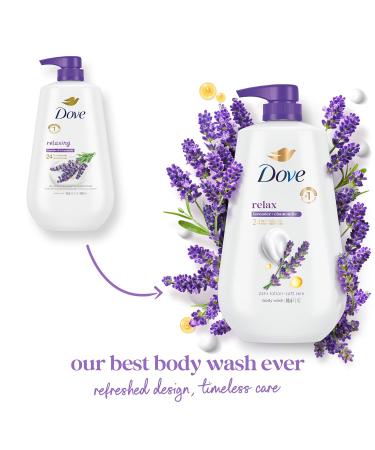 Dove Body Wash with Pump Relax Lavender Oil & Chamomile For 24hr Lotion-Soft Skin Moisturizing Skin Cleanser with No Sulfates No Parabens 30.6 Oz - Buy Online on GoSupps.com