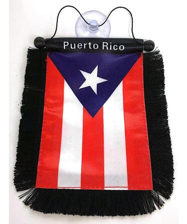 Puerto Rico Car Flag Decals - Quality Mini Banner for Windows - Puerto Rican PR Home Accessories - Ideal Car Flag Accessory for Men and Women - Buy Online on GoSupps.com