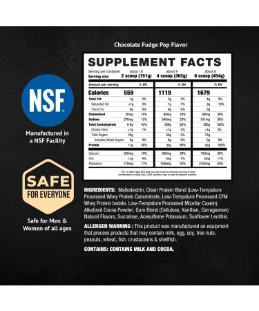 MAN Sports Dirty Bulk - High Protein Weight Gainer Powder Chocolate Fudge Pop | 52g Protein per Serving - International Shipping Available - Buy Online on GoSupps.com