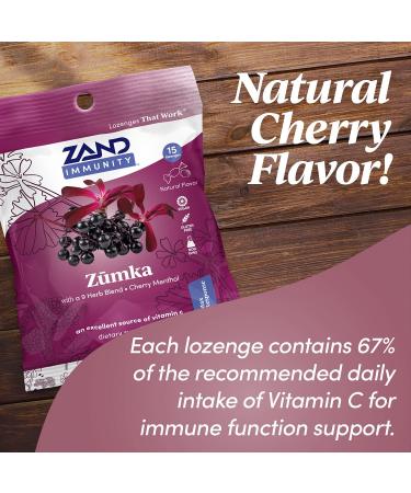 Zand Zumka Cherry Menthol Herbalozenge - 15 Homeopathic Lozenges for Natural Relief - Buy Online on GoSupps.com