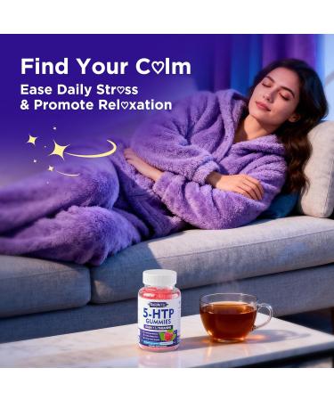 5-HTP Gummies 300mg 5-HTP Supplement with 200mg L-Theanine & 50mg GABA GABA Supplements for Adults Sugar Free Raspberry Flavor 60 Count 60 Count (Pack of 1) - Buy Online on GoSupps.com