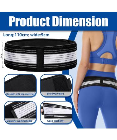 Sciatica Belt for Women and Men 47.2 Inch Sacroiliac Pain Relief Belt Lower Back Support Belt for Alleviates Sciatic Pelvic Lumbar Leg and Sacral Nerve Pain (Black) - Buy Online on GoSupps.com