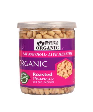 Blessfull Healing Organic Natural Vegan Sea Salt Roasted Peanuts Crunchy Healthy Snacks 250 Gram