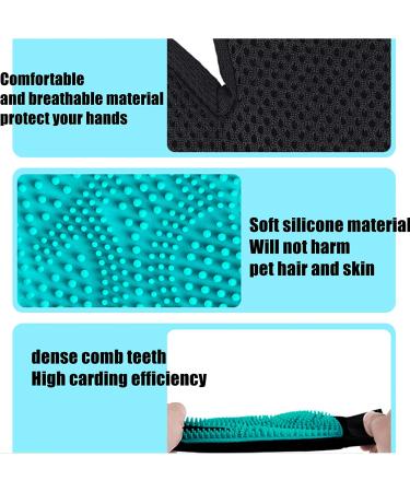 YOUDIWADI Pet Grooming Gloves | Deshedding Glove for Dogs, Cats & Horses | Hair Shedding & Massage Mitt | Remove Long & Short Fur | 1 Pair - Buy Online on GoSupps.com