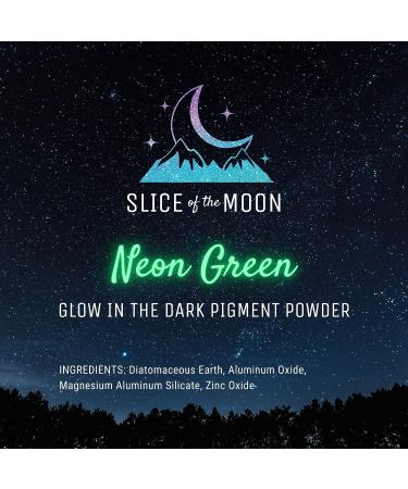 Slice of the Moon Green Glow-in-The-Dark Luminescent Pigment Powder - 1oz Jar for Cosmetics, Epoxy Resin, Art Projects & Crafts - Buy Online on GoSupps.com
