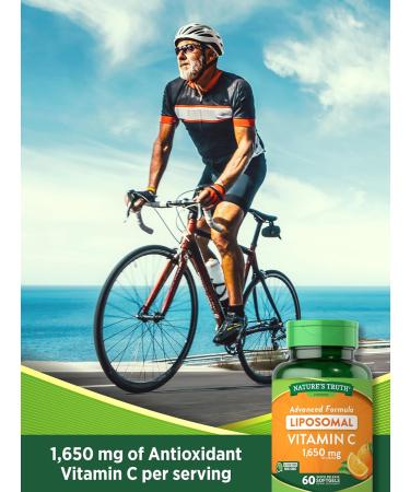 Nature's Truth Liposomal Vitamin C 1650mg Softgels - Non-GMO & Gluten Free - 60ct - Buy Online on GoSupps.com