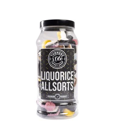 Liquorice Allsorts - 565g by Turners Sweet Shop Traditional Retro Gift Jar Classic Original Pick & Mix Sweets Quality Confectionary Fantastic Gifts for Him Her or Them