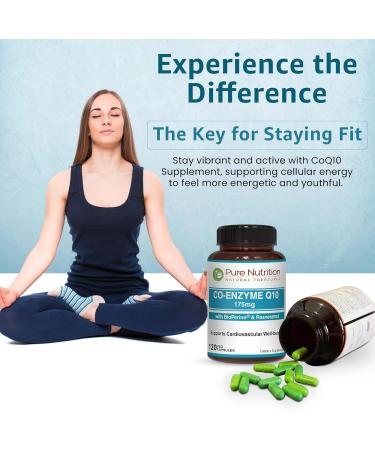 Pure Nutrition Bio Coenzyme Q10-175mg | 120 Veg Caps | CoQ10 with Bioperine & Arjuna Extract | Nutrient-Rich Botanicals for Daily Wellness | Non-GMO 120 Count (Pack of 1) - Buy Online on GoSupps.com