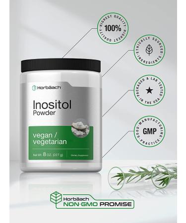 Inositol Powder 8 oz - Vegan, Vegetarian, Non-GMO, Gluten Free Supplement - Buy Online on GoSupps.com
