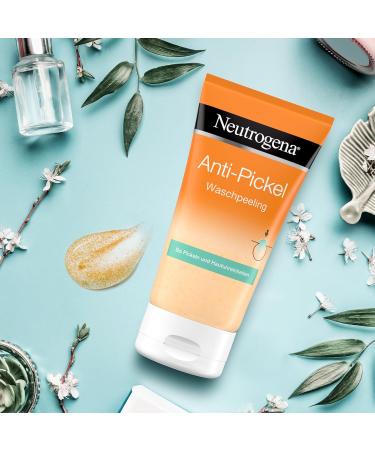 Neutrogena Anti-Pimple Wash & Scrub with Salicylic Acid Exfoliating Treatment for Blemished Skin | Oil-Free 150ml Buy Online Internationally - Buy Online on GoSupps.com