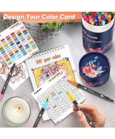 Caliart Markers for Adult Coloring  72 Dual Tip Brush Pen Art Markers  Water Based Numbered (Fine & Brush Tip)  Lettering Drawing Sketching Journaling Art Markers for Office School Teacher Supplies - Buy Online on GoSupps.com