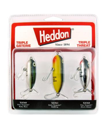 Heddon Torpedo Prop-Bait Topwater Fishing Lure with Spinner Action Triple Threat 3-Pack Triple Threat 3-Pack