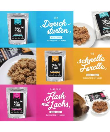 Tales & Tails - Wet Dog Food - 100% Icelandic Salmon - Grain-Free Natural Nutrient-Rich Sugar-Free Dog Food - "Flax-Free" Wet Dog Food with - Buy Online on GoSupps.com