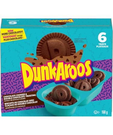 Betty Crocker Dunkaroos Chocolate Cookies and Double Chocolate Frosting Package of 6 Trays of Dunkaroos - Buy Online on GoSupps.com