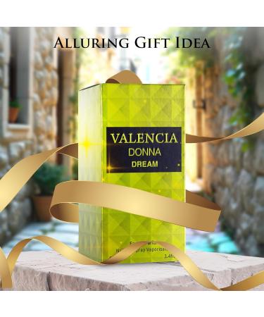 Valencia Donna Dream for Women Eau De Parfum - Citrus Floral Fragrance - Top Notes of Sweet Lychee & Calabrian Bergamot - Mid Tone of Turkish Rose Peony & Rose Water Blossom - Elegant 100ml Bottle - Buy Online on GoSupps.com