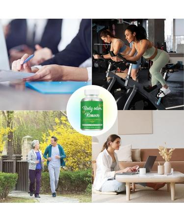 Body Deodorizing Supplement Natural Chlorophyll 90 Capsules for Women & Men Full Deodorant Supplement Body Internal Deodorant Pills with Mint & Parsley - Buy Online on GoSupps.com
