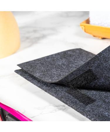Glamza Hair Straightener Mat & Pouch - Made from Heat Resistant Safety Felt - Ideal for Home & Travel (Dark Grey) - Buy Online on GoSupps.com