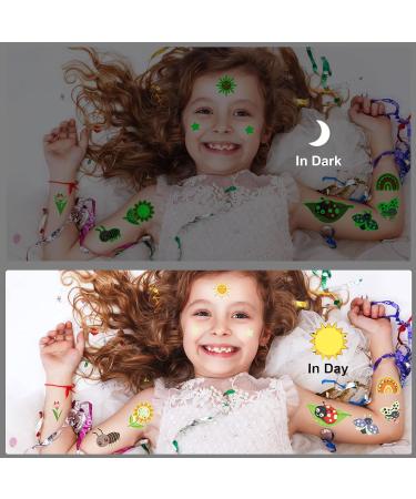 Temporary Tattoos for Kids SHESRA Glow In The Dark Insects and Butterflies Tattoo Luminous Waterproof Fake Tattoos for Boys Girls Birthday Party Favors Goodie Bags Stuffers Party Fillers 12 Sheets - Buy Online on GoSupps.com