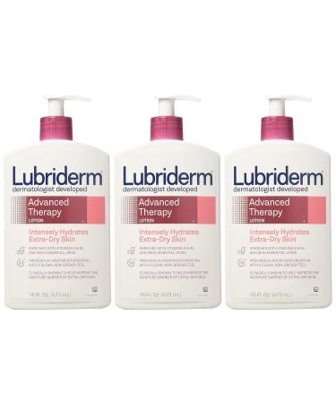 Lubriderm Advanced Therapy Moisturizing Lotion 16oz - Pack of 3 for Extra-Dry Skin - Buy Online on GoSupps.com