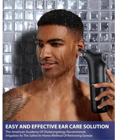 Qimic Water Powered Ear Wax Removal Kit | Electric Irrigation Flushing, 4 Pressure Settings | USB Rechargeable Black - Buy Online on GoSupps.com