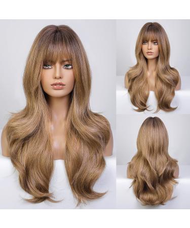 Ombre Brown Curly Wigs for Women - Heat-Resistant Synthetic Haircube Ponytail Wig for Daily Use - Buy Online on GoSupps.com