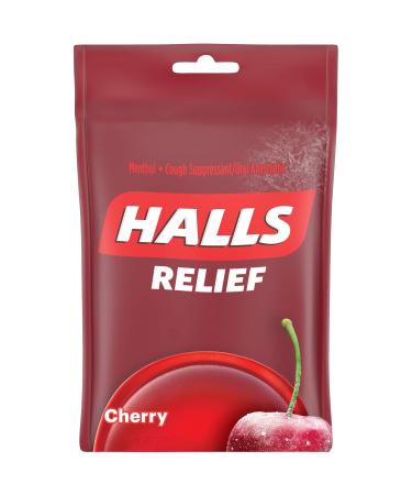 HALLS Cherry Flavor Cough Drops - 30 ct | Soothing Relief for Cough & Throat | Worldwide Shipping - Buy Online on GoSupps.com