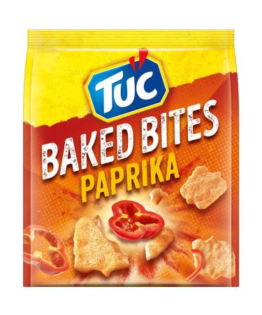 TUC Baked Bits Paprika - 6 x 110g | Large Pack Crackers | Mini-Cracker (3 Pack) | Flavorful Paprika Snacks | International Shipping Available - Buy Online on GoSupps.com