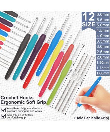 XSEINO Crochet Kit with Hooks and Yarn Set - 12 Colors, Accessories, Bag & More - Starter Pack for Kids & Adults - Buy Online on GoSupps.com