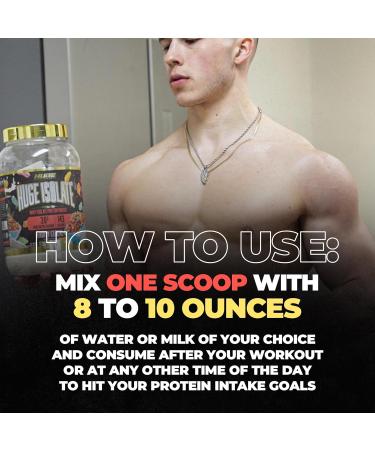 Huge Supplements Isolate Protein Powder - 30g Protein Per Serving Fast Digesting 14.5g Essential Amino Acids (30 Servings) (Fruity Cereal) - Buy Online on GoSupps.com