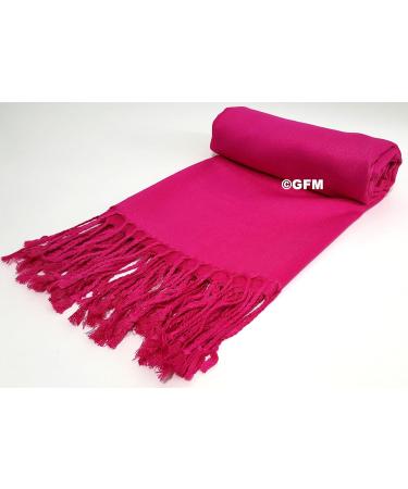 GFM Smooth Shiny Surface Pashmina Style Scarf (L9) - Hot Pink - Buy Online on GoSupps.com