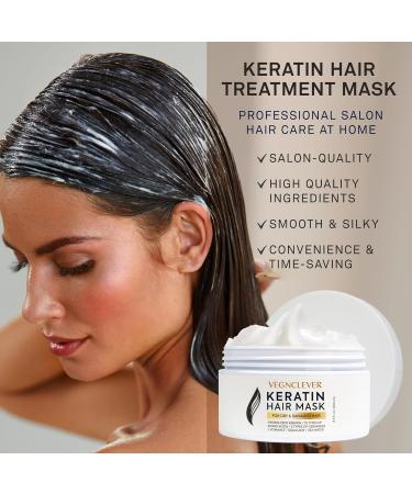Vegnclever Keratin Hair Mask: Keratin Hair Treatment Mask Deep Conditioning Hair Mask Treatment Hair Deep Conditioner Mask for Damaged Dry Hair Keratin Hair Mask for Fine Curly and Straight Hair - Buy Online on GoSupps.com