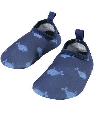 Hudson Baby Unisex-Child Water Shoes for Sports, Yoga, Beach and Outdoors 8 Toddler Baby and Toddler Blue Whales